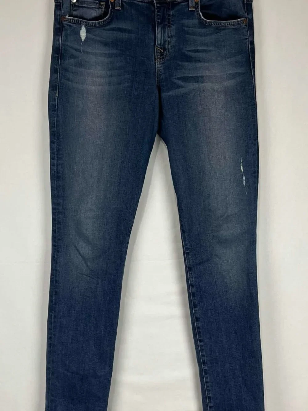 GUC Level 99 Womens Blue Mid Rise Premium Stretch Skinny Jeans Size 29 USA Made
